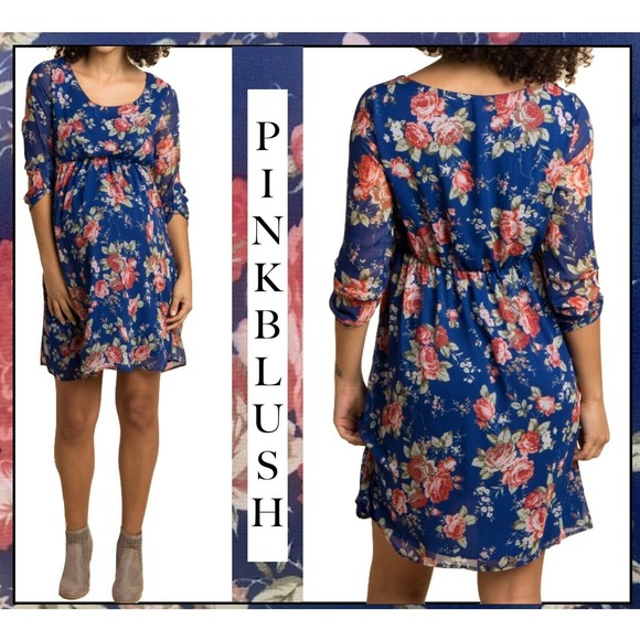 Pinkblush Dresses & Skirts - PINKBLUSH Lined Chiffon Maternity Dress Size S